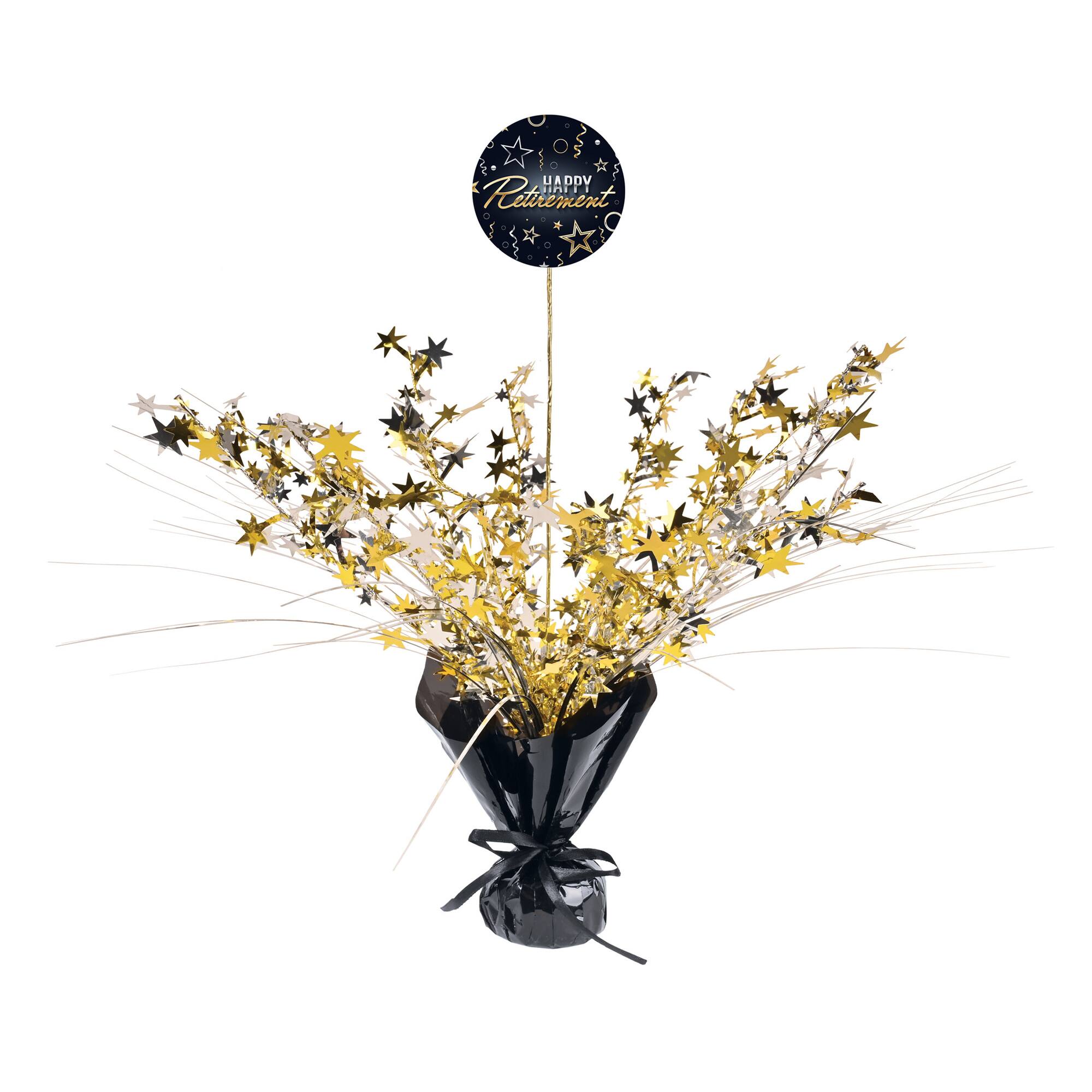 Beistle 18" Happy Retirement Gleam 'N Spray Centerpieces, 2ct.